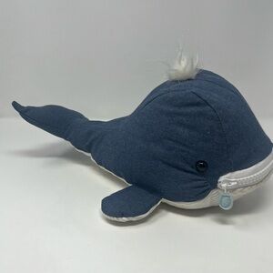 Scentsy Buddy Benny Blue Denim And White  Corduroy Whale Plush Retired Large